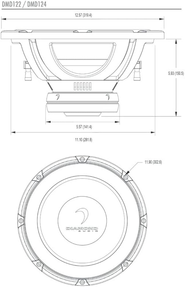 Diamond Audio DMD124 12" 200W RMS 4-Ohm Impedance Subwoofer