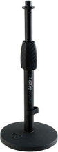 Load image into Gallery viewer, Gator Frameworks GFW-MIC-0601 Deluxe Desktop Microphone Stand with Adjustable Height