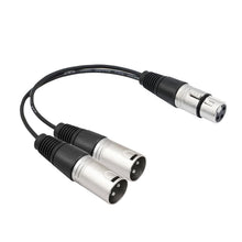 Charger l'image dans la galerie, MR DJ CXFDXMY6 6" Single XLR Female to Dual XLR Male Microphone Splitter Cable