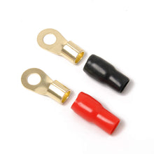 Load image into Gallery viewer, MR DJ DGRT0010 1/0 Gauge Crimp Ring Terminals Connectors 10-Pack (Red, Black)
