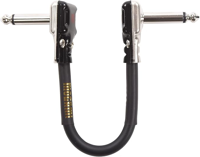 Mogami GOLD INST PRR 0.5 Pancake Right Angle to Right Angle Pedal Cable - 6 inch