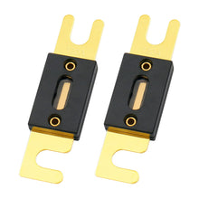 Charger l&#39;image dans la galerie, 2 Absolute 120 Amp ANL Fuse Gold Plated High Quality Fuses Car Audio Blade