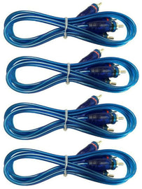 4 MK AUDIO 12' RCA Stereo Plug Cable 2 Male to 2 Male Car Stereo Marine Home Audio ATV
