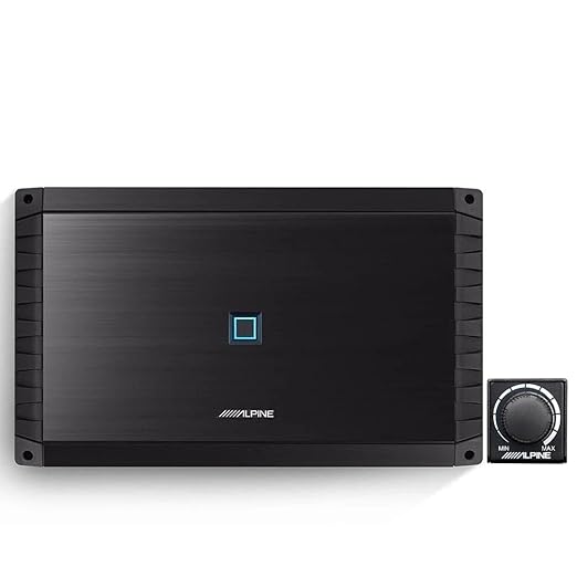 Alpine S2-A120M Class-D Mono Subwoofer Amplifier 1200W + Bass Control Knob