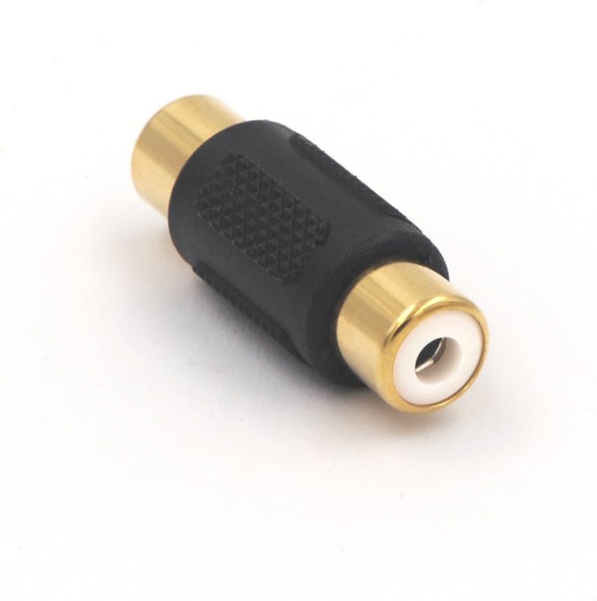 Absolute FF100B-20 10 Pack Audio Video Gold RCA Female to Female Coupler Adapter