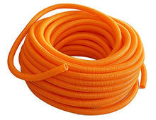 Load image into Gallery viewer, Absolute USA SLT34OR 3/4-Inch x 100-Feet Orange Split Loom Split Wire Loom Polyethylene Conduit Corrugated Plastic Tubing Sleeve