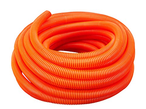 American Terminal 1/2" Dia. x 100 ft, Orange Flexible Polyethylene Corrugated (PE) Split Tubing Wire Loom