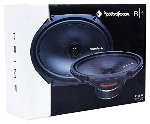 2 Rockford Fosgate R168X2 Prime 220W Max (110W RMS) 6" x 8" 2-Way PRIME Series Coaxial Car Speakers