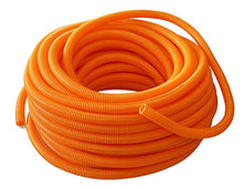 Load image into Gallery viewer, Absolute USA SLT34-100OR 3/4-Inch x 100-Feet Orange Split Loom Split Wire Loom Polyethylene Conduit Corrugated Plastic Tubing Sleeve