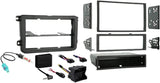 Compatible with Volkswagen Rabbit 2006 - 2009 Single or Double DIN Stereo Radio Install Dash Kit