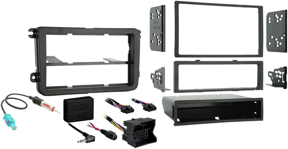 Compatible with Volkswagen CC 2009 - 2014 Single or Double DIN Stereo Radio Install Dash Kit