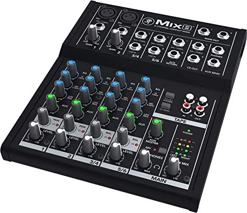 Mackie Mix8 Mix Series, 8-Channel Compact Mixer with Studio-Level Audio Quality