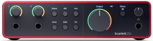 Charger l&#39;image dans la galerie, Focusrite Scarlett Solo 4th Gen 2x2 USB Audio Interface With Single Microphone Preamp &amp; 2 XLR Cable