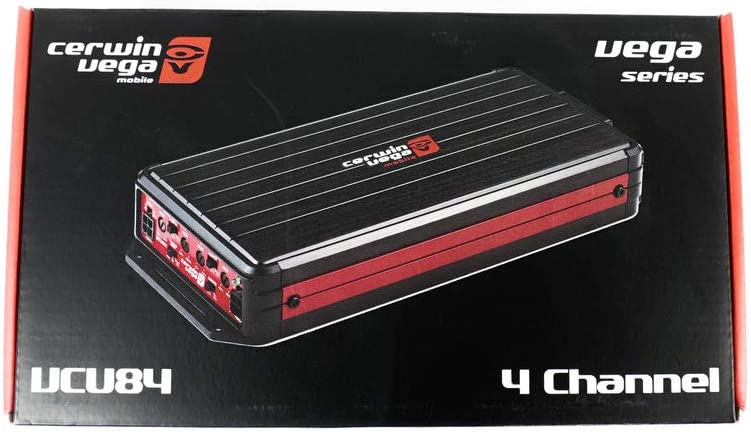 Cerwin Vega VCU84 Compact/Micro 4 Channel Car Amplifier Class D+ 4G Amp Kit
