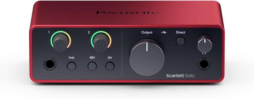 Focusrite SCARLETT SOLO 4th Gen 192kHz USB Audio Interface + 6' XLR Cable