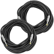 Charger l&#39;image dans la galerie, 2 Pack PRO Audio 12 GA Gauge 1/4 to 1/4 Mono PA DJ Speaker Cable Wire 50 ft Foot