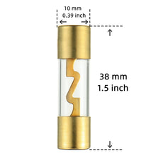 Load image into Gallery viewer, 10 Patron P-AGU60 60 Amp AGU gold plated fuses round glass fuse