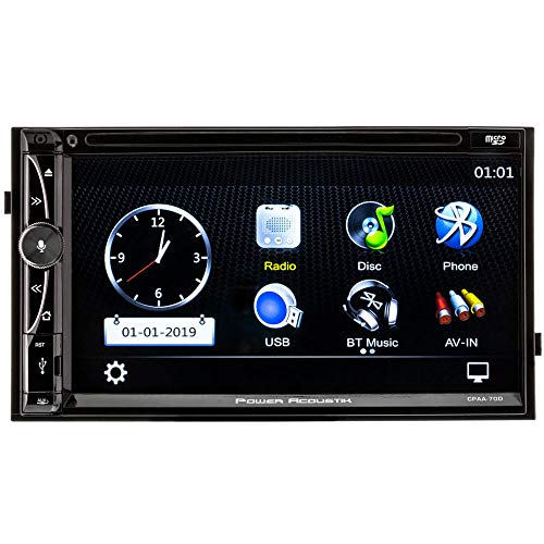 Power Acoustik CPAA-70D 7-Inch Double-DIN in-Dash DVD Receiver with Bluetooth, Apple CarPlay, and Android Auto