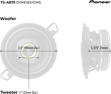 Charger l&#39;image dans la galerie, PIONEER TS-A879 3-1/2&quot; 2-Way Speakers, Black