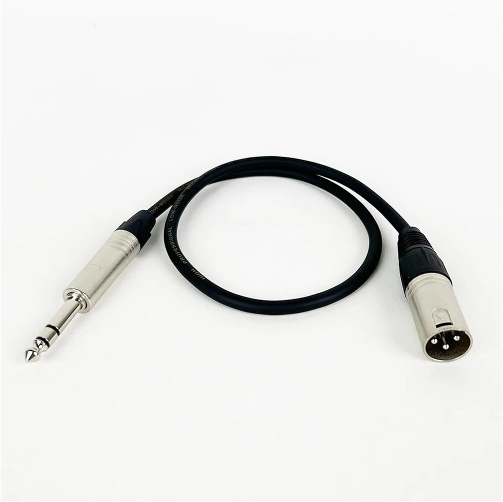 MR DJ CQSXM12 12' Pro PA DJ Karaoke XLR Male to 1/4" TRS Stereo Male Plug Audio Balanced Microphone Cable
