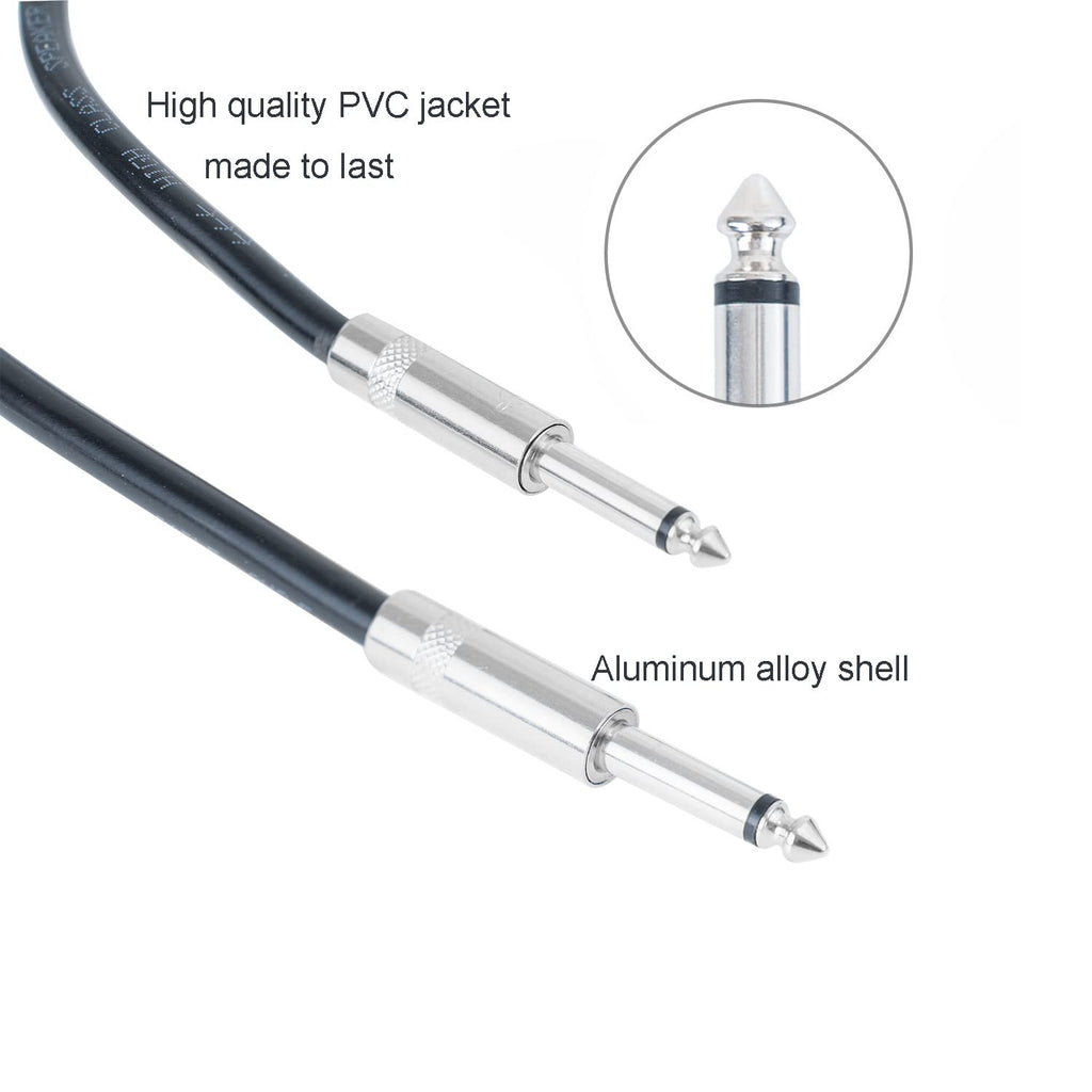 2 MK Audio MKQQM3 1/4" to 1/4" 3 FT. Wire PA DJ Pro Audio Speaker Cable