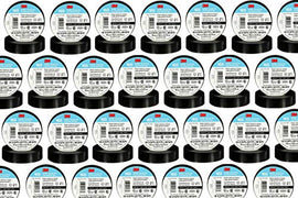 400 Rolls 4 Cases of 100 Rolls 3M 165 TEMFLEX Black 3/4