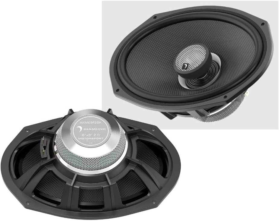 Diamond Audio HXM69F2BK 6"x9" 2-Way 2Ω High Output Marine Speaker