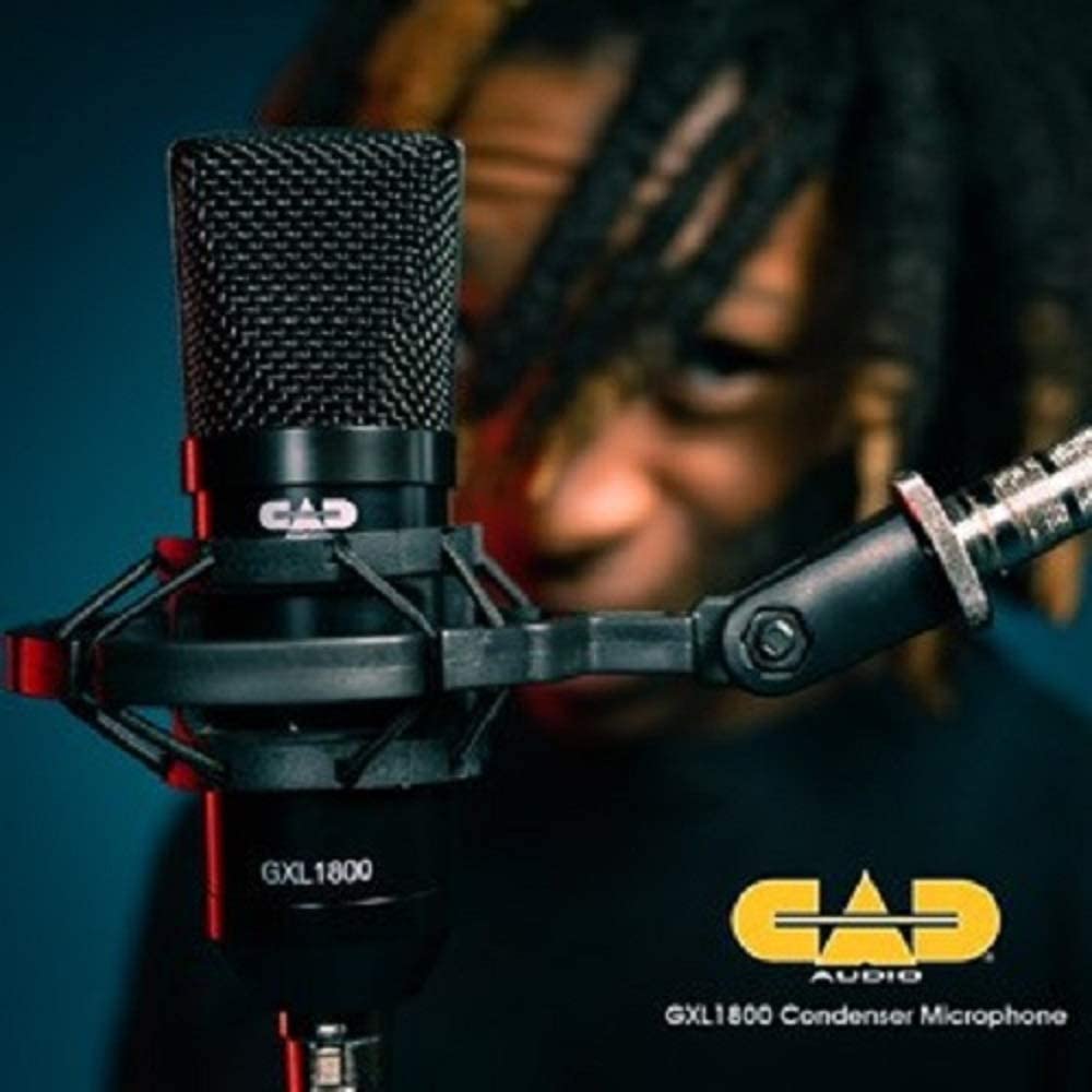 CAD Audio GXL1800 Large Format Side Address Condenser Microphone- Perfect for Studio, Podcasting & Streaming, Black