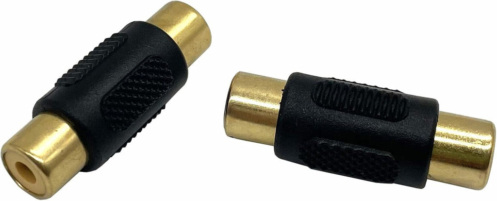 Absolute FF-100B-100 Gold RCA Female-to-Female Coupler Adapter 100 Pack