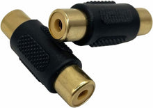 Load image into Gallery viewer, Absolute FF-100B-100 Gold RCA Female-to-Female Coupler Adapter 100 Pack