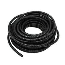 Charger l&#39;image dans la galerie, 100 FT 1/4 INCH Split Loom Tubing Wire Conduit Hose Cover Auto Home Marine Black