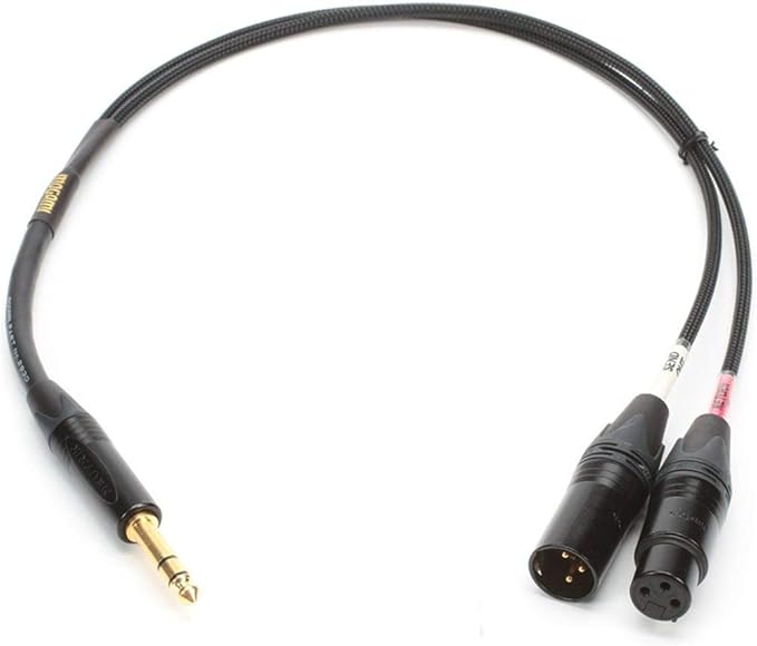Mogami GOLD INSERT XLR-06 Gold Insert XLR Cable - 1/4-inch TRS Male to XLR Male/Female - 6 foot