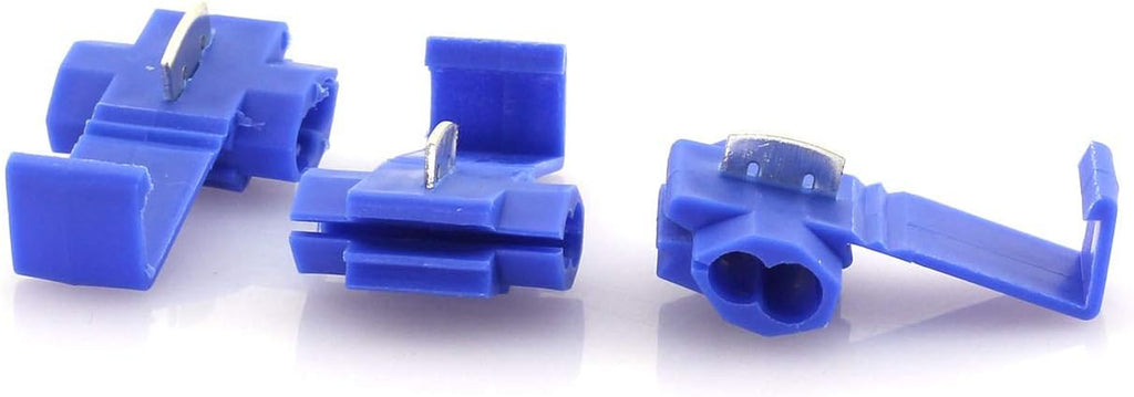 American Terminal SPL1614B 50pcs Lock Quick Splice Wire Terminals Snap Lock Blue 16-14 AWG