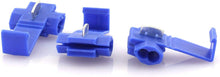 Load image into Gallery viewer, American Terminal SPL1614B 50pcs Lock Quick Splice Wire Terminals Snap Lock Blue 16-14 AWG