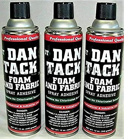 3 Dan Tack Professional Quality Foam & Fabric Spray Glue Adhesive Big Can 12 oz