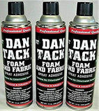 3 Dan Tack Professional Quality Foam & Fabric Spray Glue Adhesive Big Can 12 oz