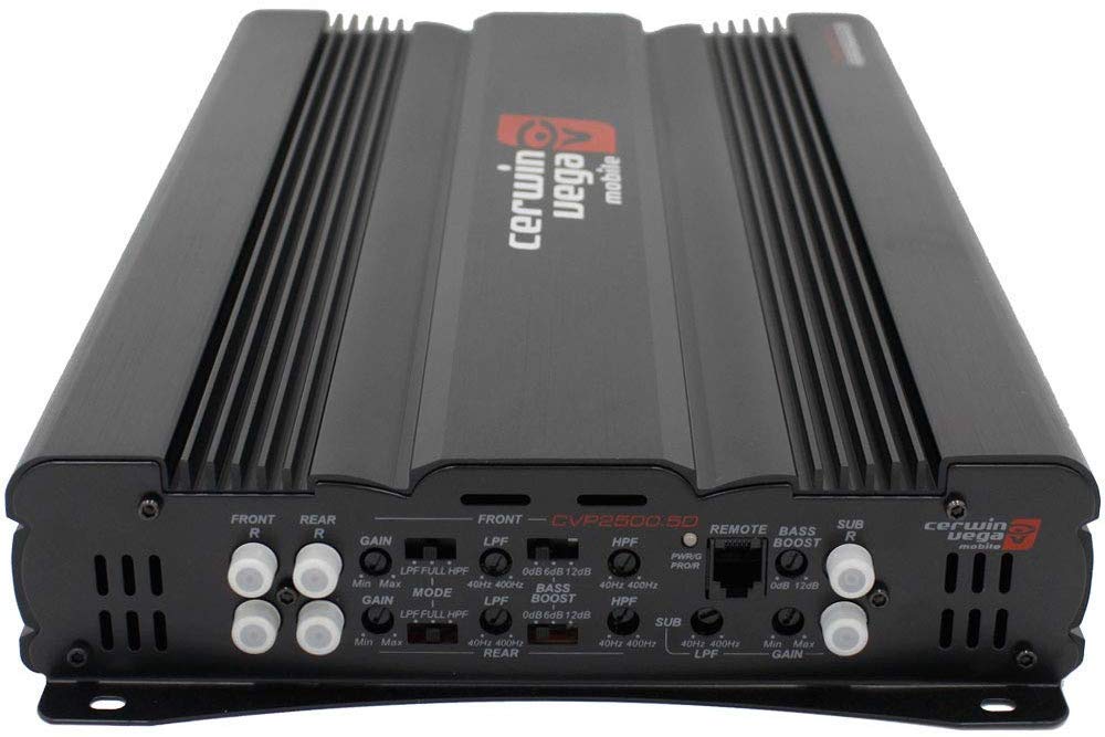 Cerwin Vega CVP2500.5D 2500W 5-Channel Car Audio Amplifier + 4 Gauge Amp Kit