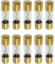 Charger l'image dans la galerie, 10 MK Audio 100 Amp Inline Glass AGU Fuses Gold Plated Inline Glass