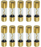 10 MK Audio 200 Amp Inline Glass AGU Fuses Gold Plated Inline Glass