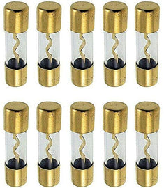 10 MK Audio 100 Amp Inline Glass AGU Fuses Gold Plated Inline Glass