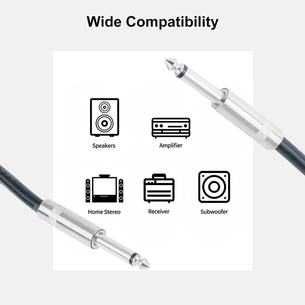 MK Audio MKQQM25 1/4" to 1/4" 25 FT. Wire PA DJ Pro Audio Speaker Cable