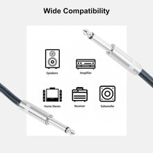 Load image into Gallery viewer, MK Audio MK SKJ-603 Speaker Cable Wire 1/4 in inch TS to Same 3 feet