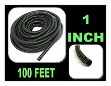 Charger l&#39;image dans la galerie, American Terminal New 100&#39; Feet 1 Black Split Loom Wire Flexible Tubing Wire Cover Audio