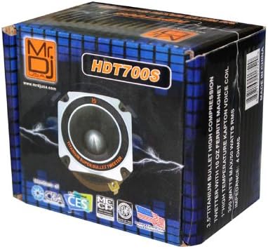 MR DJ USA HDT700S 3.5-Inch Titanium Bullet Tweeter w/ 10 Ounce Ferrite Magnet Chrom