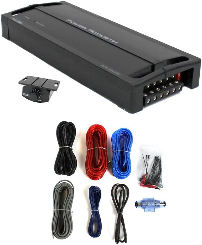 Power Acoustik RZ5-2500D RAZOR Series 5 Channel Amplifier + 8 Gauge Amp Kit