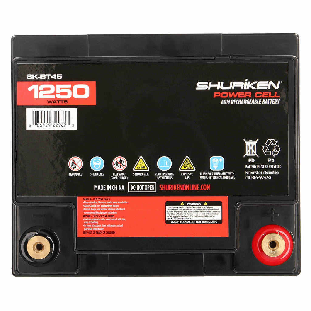 Shuriken SK-BT45 1250W 12V High Performance AGM Power Cell Battery