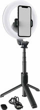 Charger l&#39;image dans la galerie, Mackie mRING-6, 6&quot; Battery-Powered Ring Light with Convertible Selfie Stick/Stand and Remote