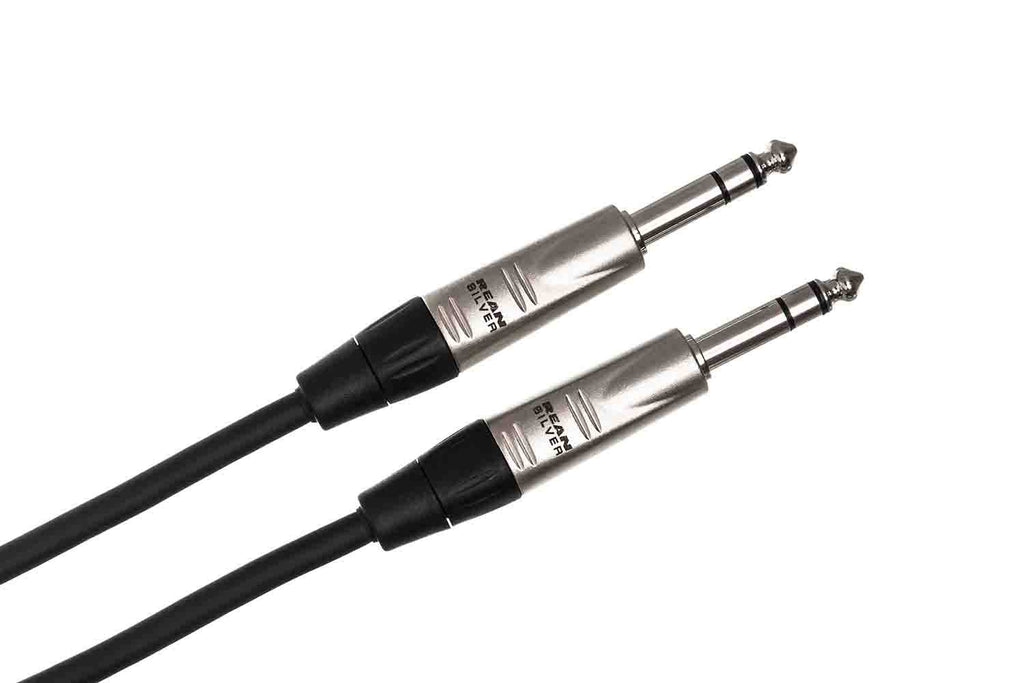 Hosa HSS-003 Pro Balanced Interconnect Cable, REAN 1/4 in TRS to Same - 3 Feet