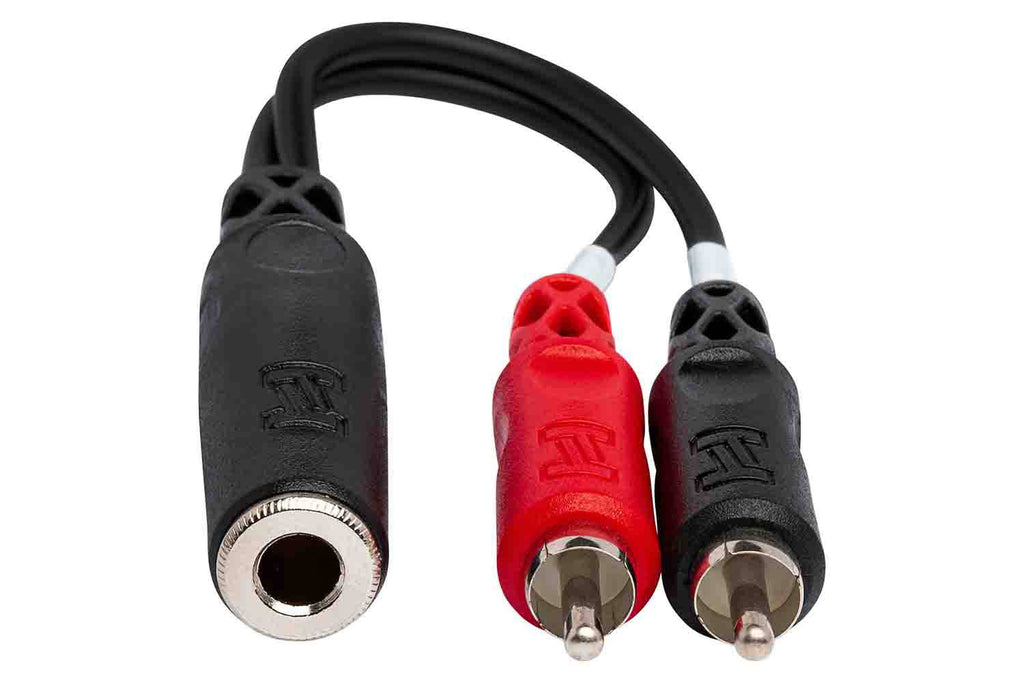 Hosa YPR-257 Stereo Breakout Cable, 1/4 in TRSF to Dual RCA