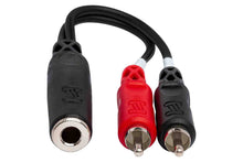 Load image into Gallery viewer, Hosa YPR-257 Stereo Breakout Cable, 1/4 in TRSF to Dual RCA